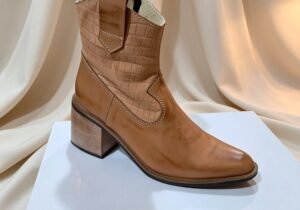 Bota Casual Mirula Tejana de Cuero Terracota
