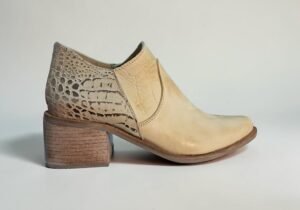 Botineta MIRULA cuero natural Beige